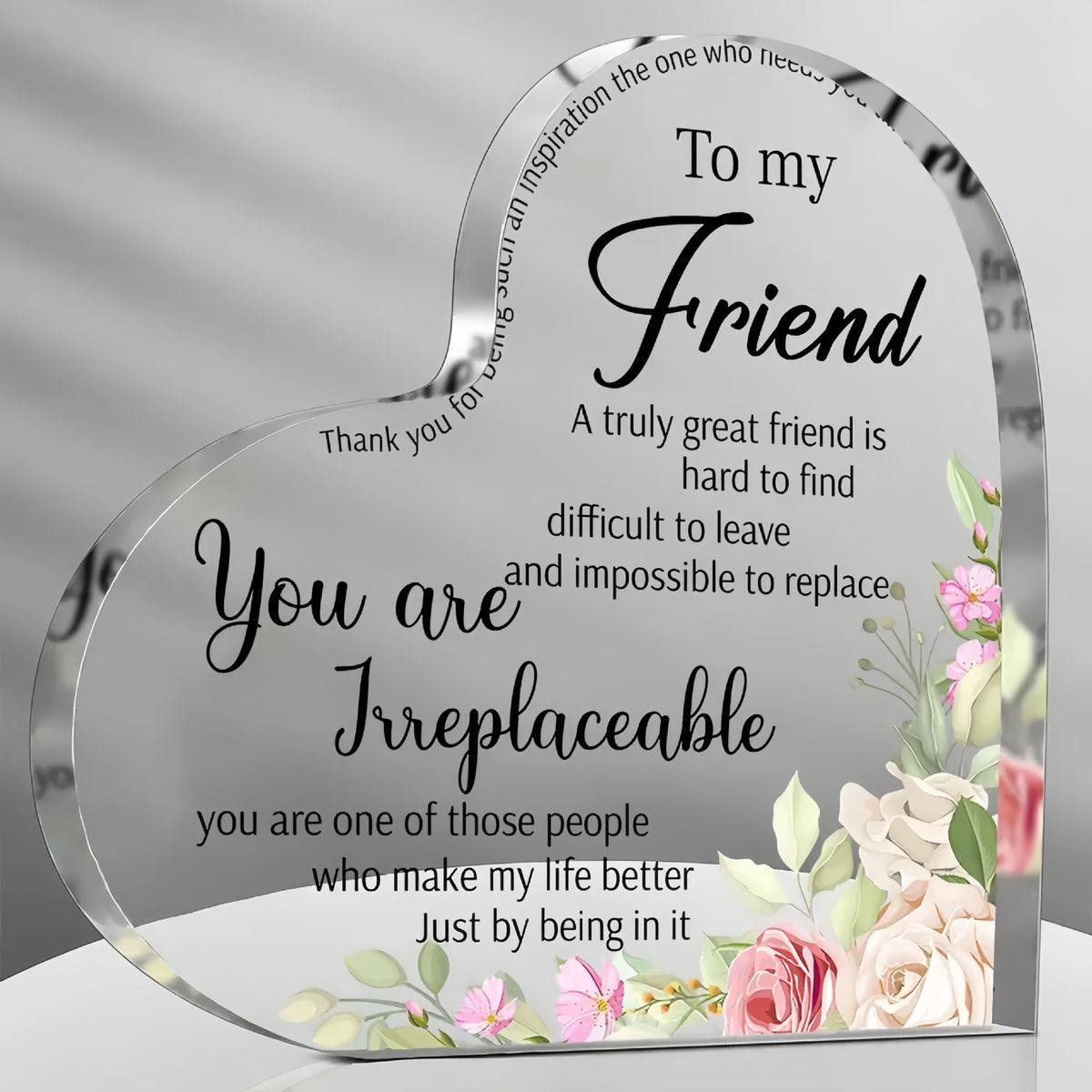 Heart Acrylic Standing Plaque – Wedding Favor & Anniversary Gift for Couples