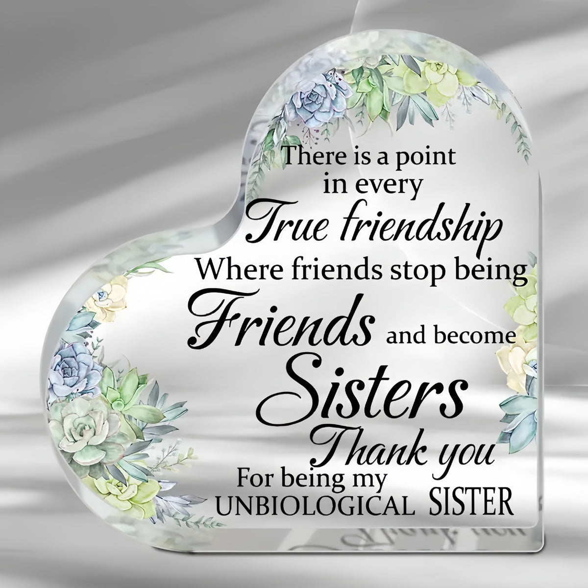 Heart Acrylic Standing Plaque – Wedding Favor & Anniversary Gift for Couples