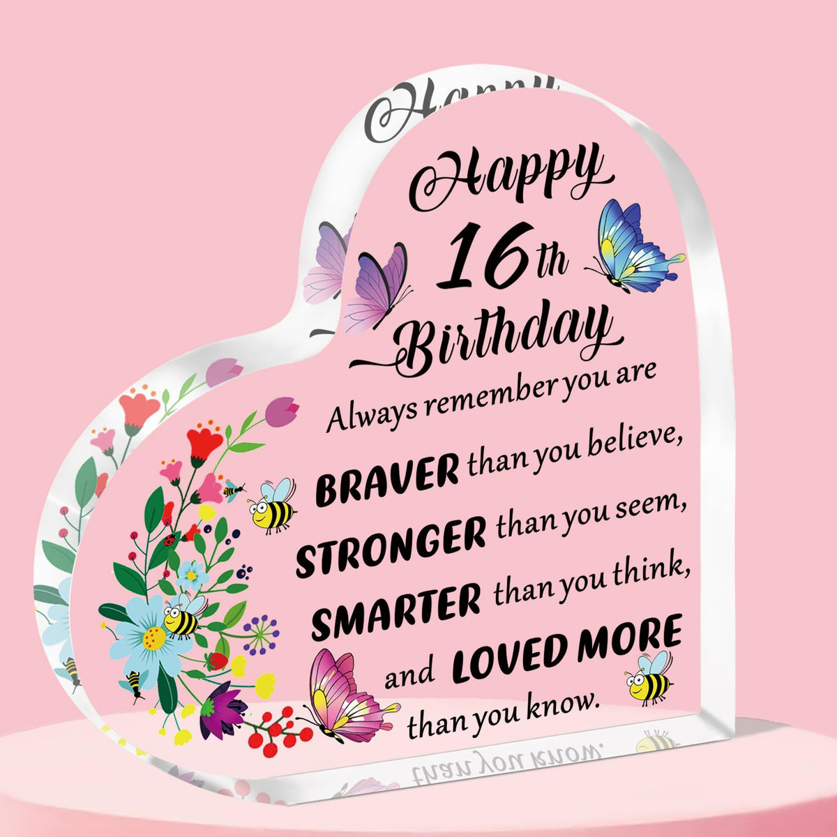 Heart Acrylic Standing Plaque – Wedding Favor & Anniversary Gift for Couples