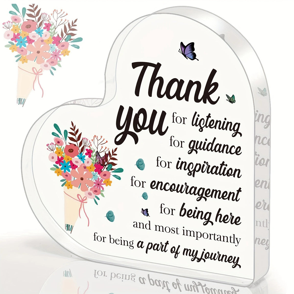 Clear Acrylic Heart Plaque – Valentine’s Day & Wedding Anniversary Keepsake Gift