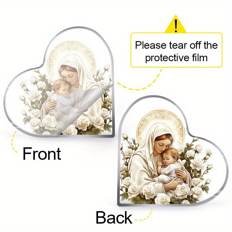 Personalized Acrylic Heart Keepsake – Baby Shower & Newborn Celebration Gift