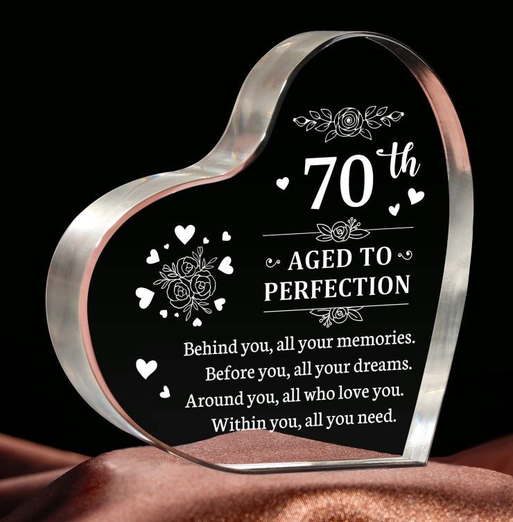 Heart Acrylic Standing Plaque – Wedding Favor & Anniversary Gift for Couples