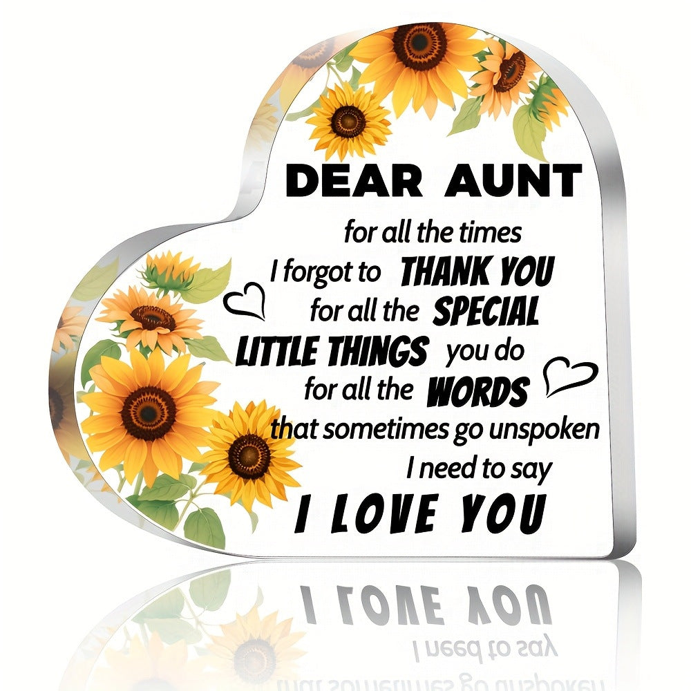 Heart Acrylic Standing Plaque – Wedding Favor & Anniversary Gift for Couples