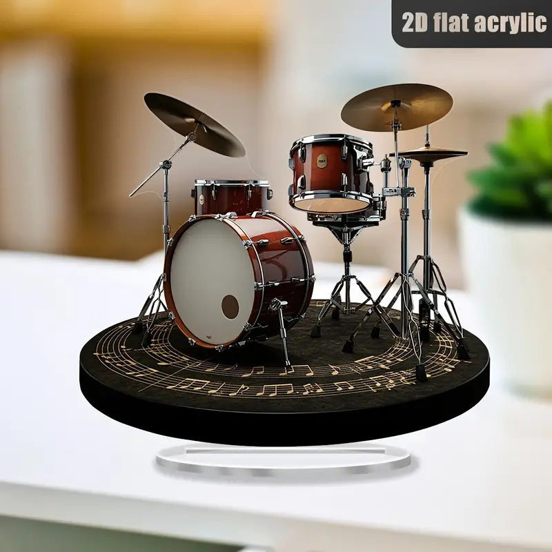 Santa & Reindeer 2D Acrylic Desk Figurine – Christmas Holiday Tabletop Decor