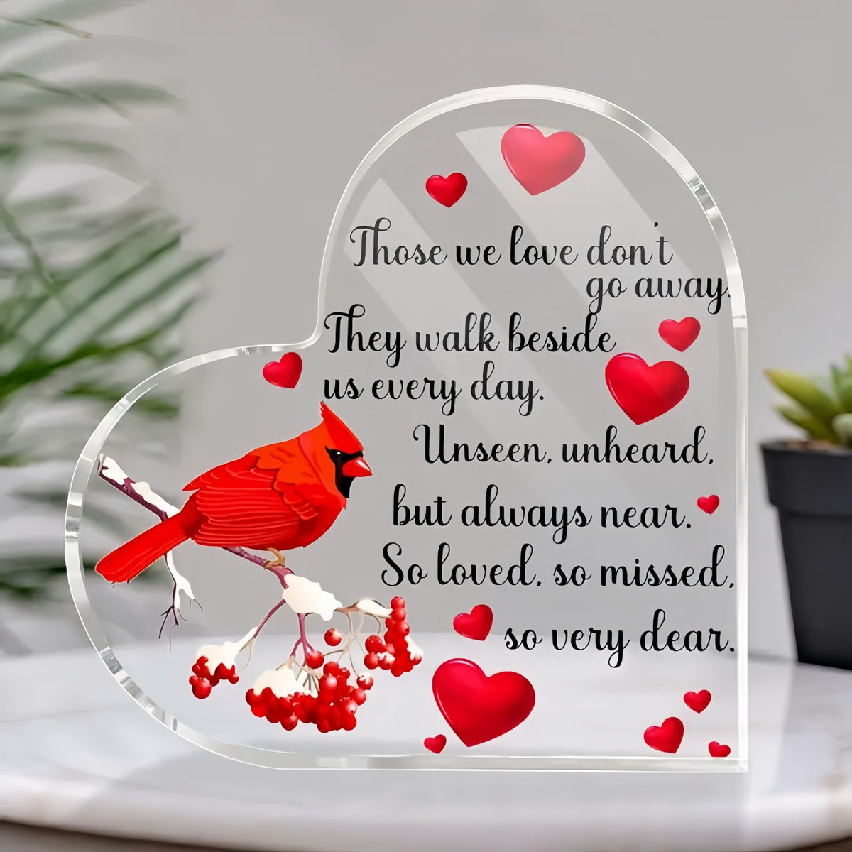 Heart Acrylic Standing Plaque – Wedding Favor & Anniversary Gift for Couples
