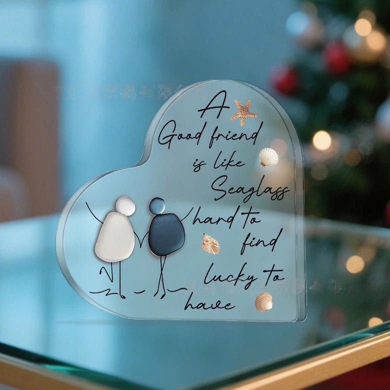 Clear Acrylic Heart Plaque – Valentine’s Day & Wedding Anniversary Keepsake Gift