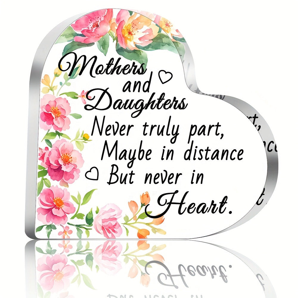 Heart Acrylic Standing Plaque – Wedding Favor & Anniversary Gift for Couples