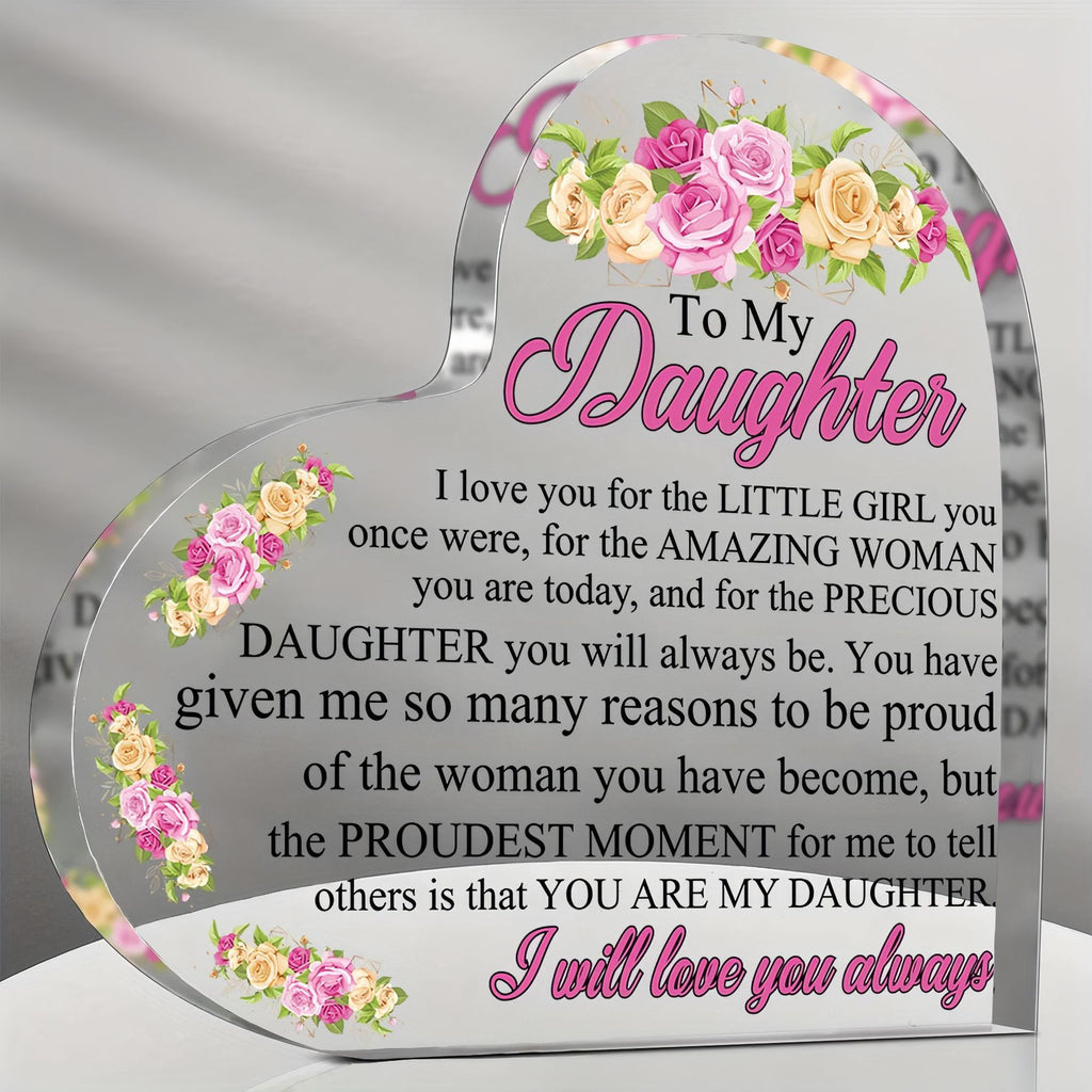 Heart Acrylic Standing Plaque – Wedding Favor & Anniversary Gift for Couples