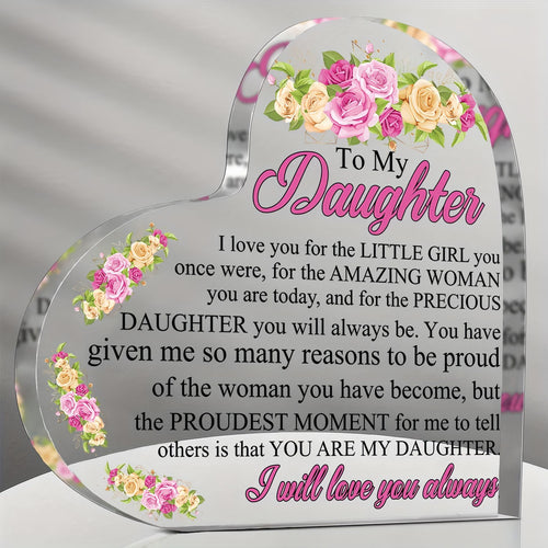 Heart Acrylic Standing Plaque – Wedding Favor & Anniversary Gift for Couples