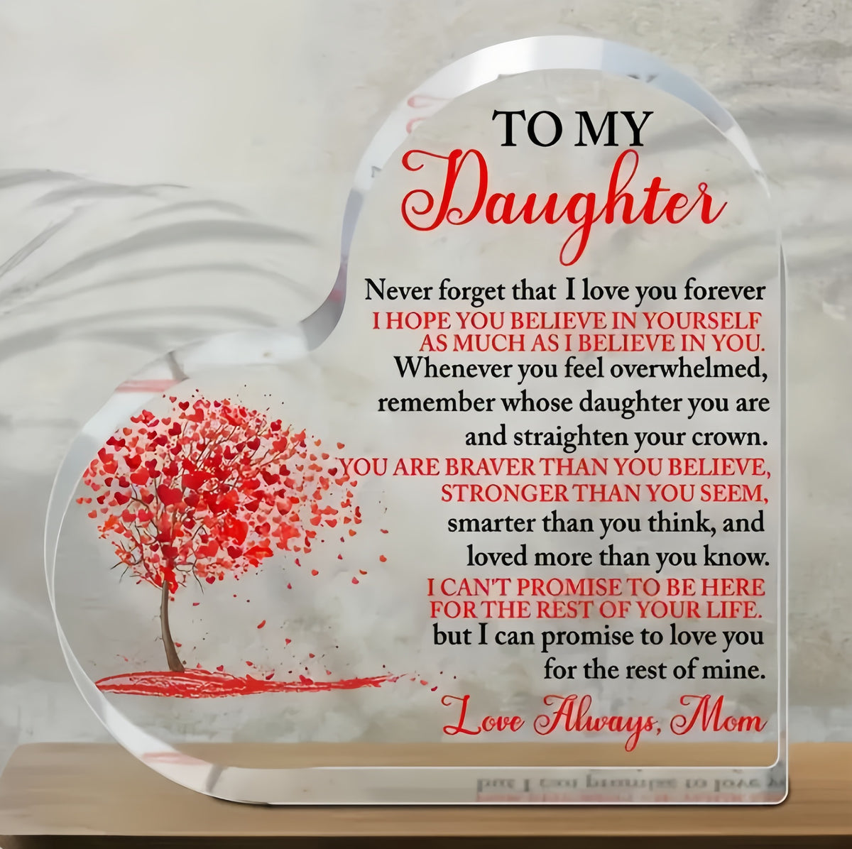 Heart Acrylic Standing Plaque – Wedding Favor & Anniversary Gift for Couples