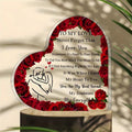 Clear Acrylic Heart Plaque – Valentine’s Day & Wedding Anniversary Keepsake Gift
